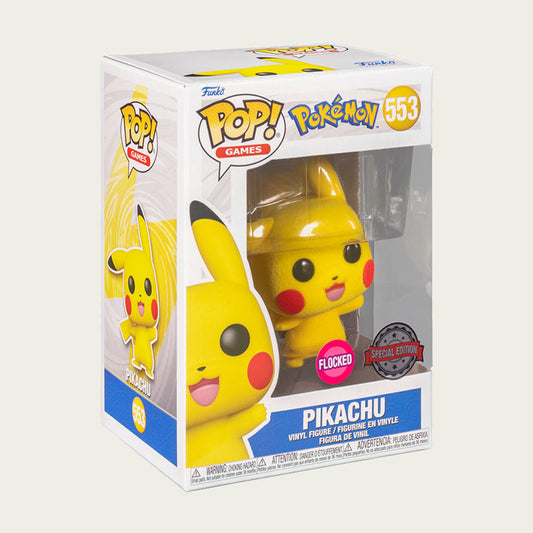 Funko Pop Pokemon Pikachu #553 [Flocked Special Edition]